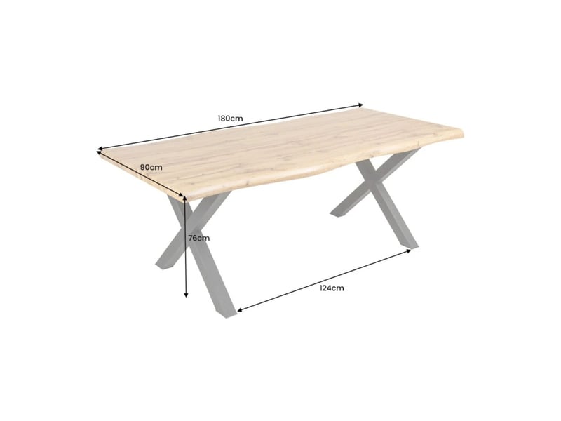  Table rivet – rectangulaire 180 cm – mdf et métal – style industriel  - Conforama D