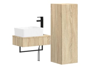Ensemble de mobilier de salle de bain 2 pcs chêne sonoma shl3352