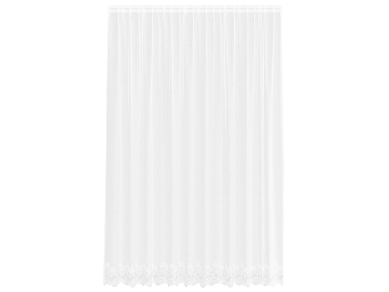  Rideau en dentelle, rideau ajouré, voilage blanc 300 x 300 cm polyester cf43800  - Conforama A