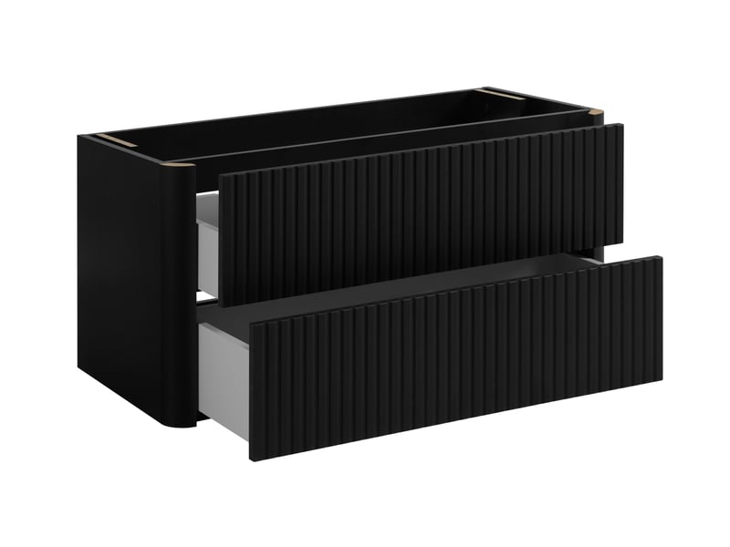  Meuble sous vasque suspendu linea 100 cm noir  - Conforama E