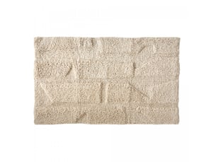 Tapis de bain motifs embossés en coton tufté