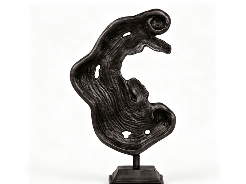  Figure décorative abstract aluminium gris 49 cm S8802647 - Conforama A