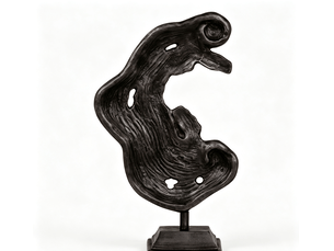 Figure décorative abstract aluminium gris 49 cm