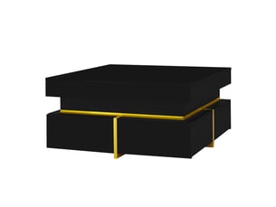 Table basse rectangulaire coloris noir <strong></strong> <strong></strong> - 70 cmx70 cm