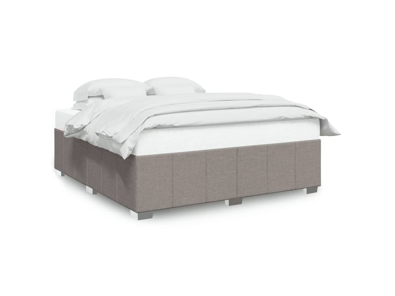  Lit double- lit adulte -  cadre de lit sans matelas taupe 180x200 cm tissu  - Conforama A