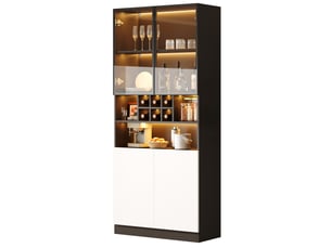 Vitrine coloris bicolore 4 étagère(s) <strong>BEAOK</strong> <strong></strong> - 80 cmx180 cm