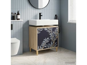 Armoire de salle de bain, meuble de rangement dokkum sonoma 60x40x60 cm