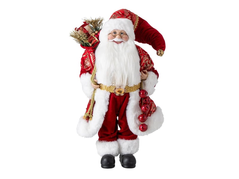  Père noël déco cyriaque 45cm rouge  - Conforama A
