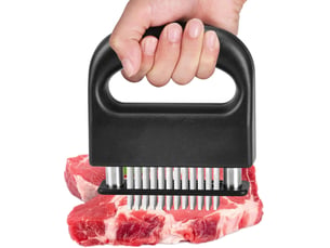 Attendrisseur de professionnel 48 attendrisseur à lame d'aiguille ultra pointue en acier inoxydable outil d’attendrisseur d’aiguilles de viande