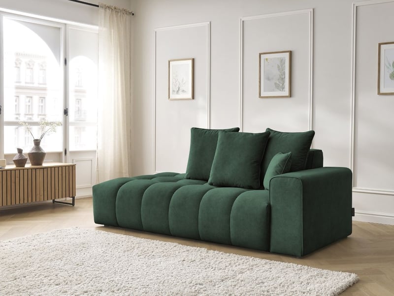  Bobochic canapé droit fixe mont-blanc velours vert  accoudoir droit MONT-BLANC - Conforama D