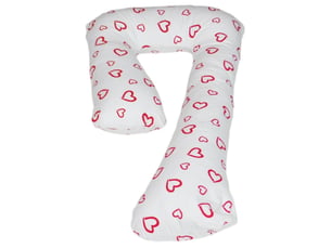 Coussin d'accouchement prepost natal coeurs rouges