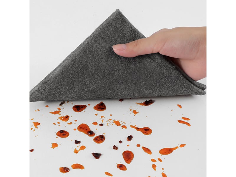  Lot de 5 chiffons microfibres ultra absorbants 30 × 40 cm réutilisables pour nettoyage intérieur et extérieur gris chicfurn  - Conforama R