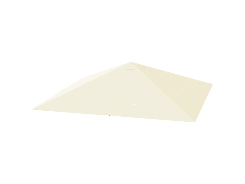  Toit de pavillon 3x3 m - tissu oxford 600d - crème blanc - 8 trous de drainage - uv30+ - facile à monter - 298x298 cm 298x298x50cm - Conforama A