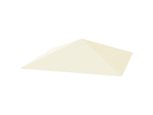Toit de pavillon 3x3 m - tissu oxford 600d - crème blanc - 8 trous de drainage - uv30+ - facile à monter - 298x298 cm