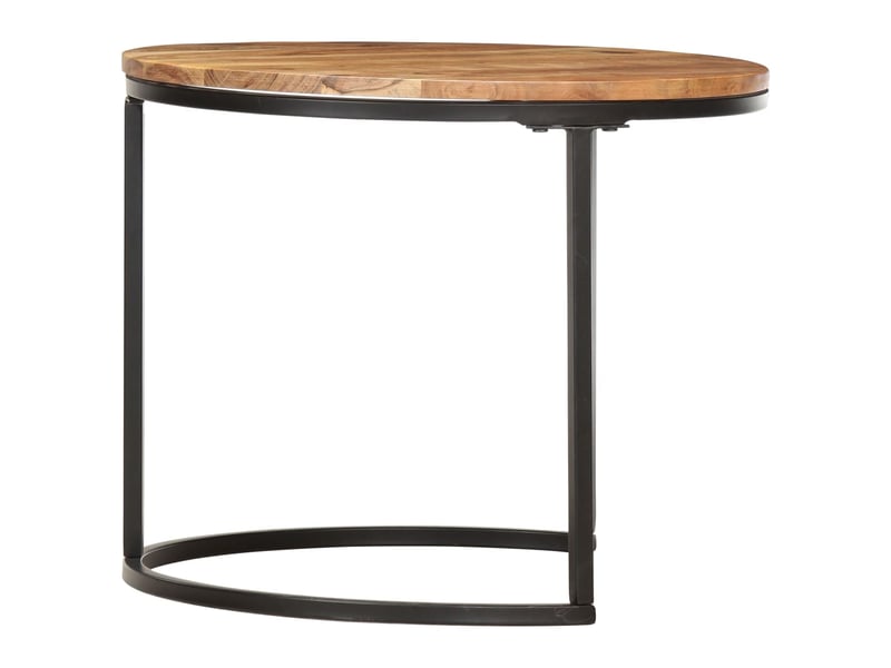  Tables gigognes 2 pcs | table de salon bois d'acacia massif  - Conforama C