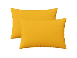 Lot de 2 coussins avec oreiller, coussins décoratifs heerlen jaune clair tissu cf50258