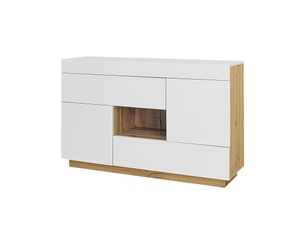 Buffet 2 porte(s) 2 tiroir(s) BGSRYAO - 37 cm coloris blanc