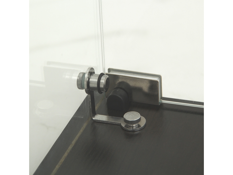 Vitrines en verre 86x40x36.5 cm, armoires de rangement verticales en verre, vitrine verre avec led, adaptées aux salons, chambres, bureaux, noir - Conforama W