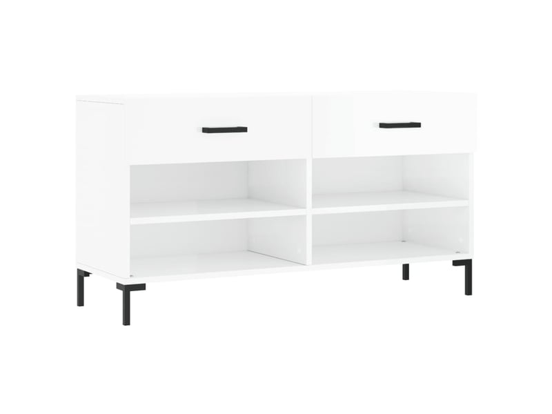  Banc à chaussures blanc brillant 102x35x55 cm bois d'ingénierie shl9588  - Conforama A