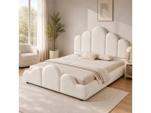 Lit 2 places 140x200 cm <strong>MAISENTIEL</strong>  <strong></strong> coloris beige