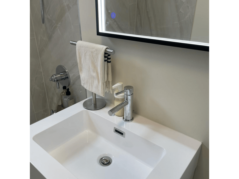  Porte-serviettes en t en acier inoxydable sus304 brossé pour salle de bain, cuisine ou coiffeuse  - Conforama D