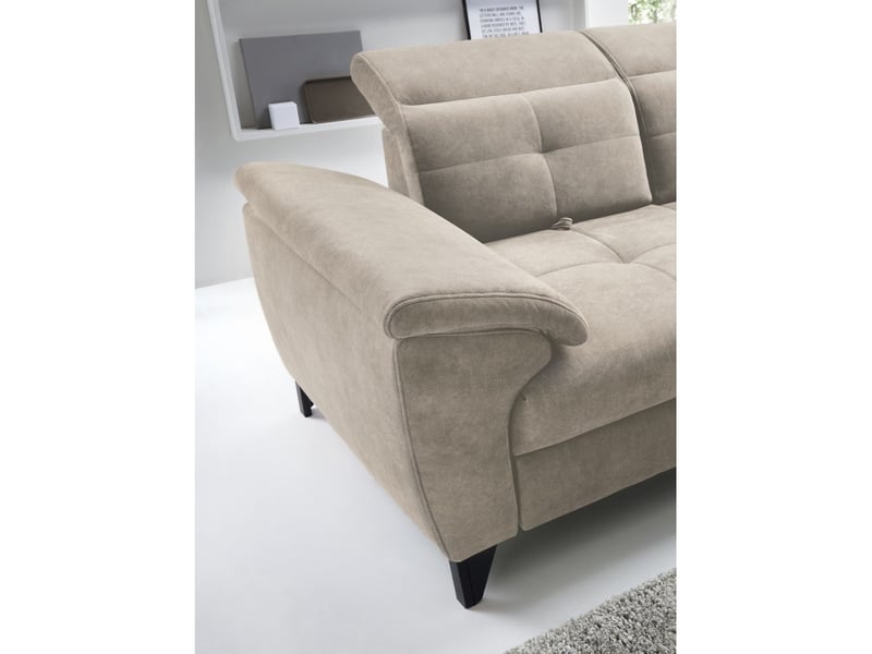  Canapé d'angle beige 5 places angle droit lit d'appoint inferno  - Conforama B
