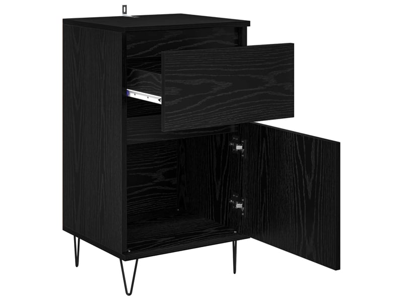  Buffet - bahut - meuble de rangement chêne noir 35 x 40 x 70 cm bois d'ingénierie  - Conforama E