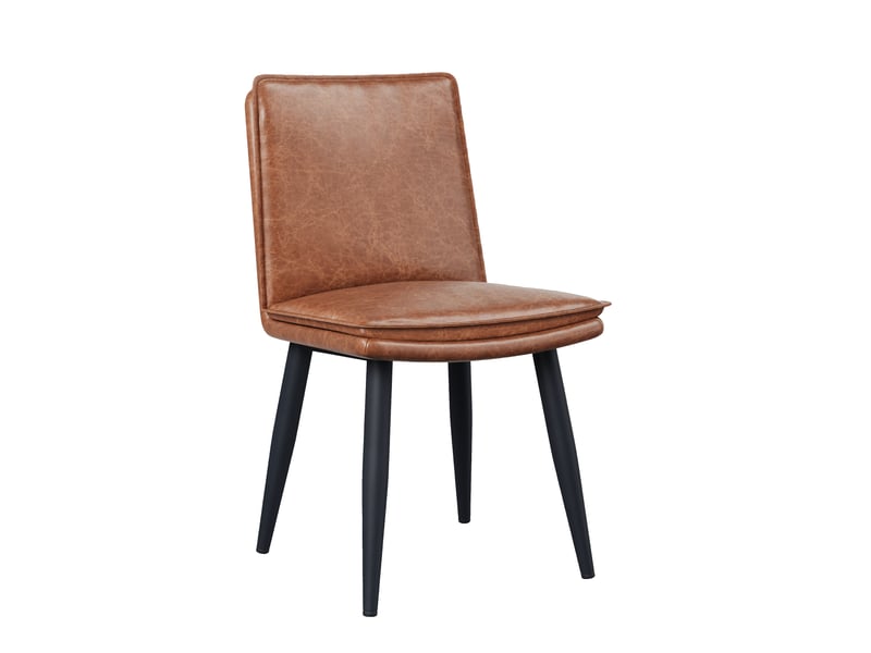  Lot de 6 chaises en pu coloris marron chaise marron - Conforama E