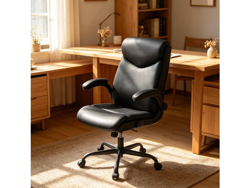 Chaise de bureau ergonomique pivotante avec accoudoirs relevables evryae - Conforama B