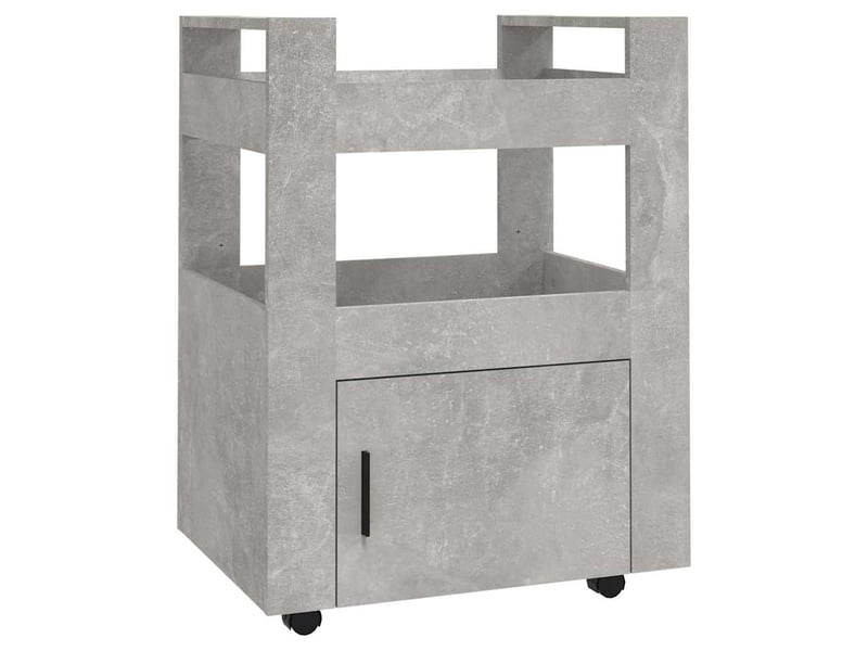  Desserte de cuisine, chariot de rangement gris béton 60x45x80 cm bois d'ingénierie shl29538  - Conforama A