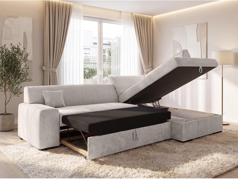 Canapé d'angle convertible lucera 260 cm – ivoire Lucera - Conforama C