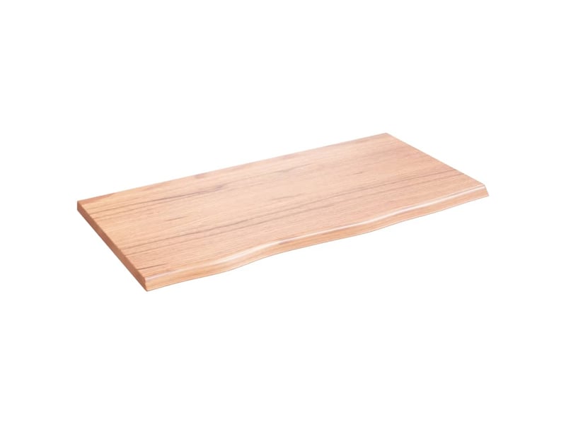  Comptoir de salle de bain, plan de travail marron clair 80x40x2 cm bois traité cf65834  - Conforama A