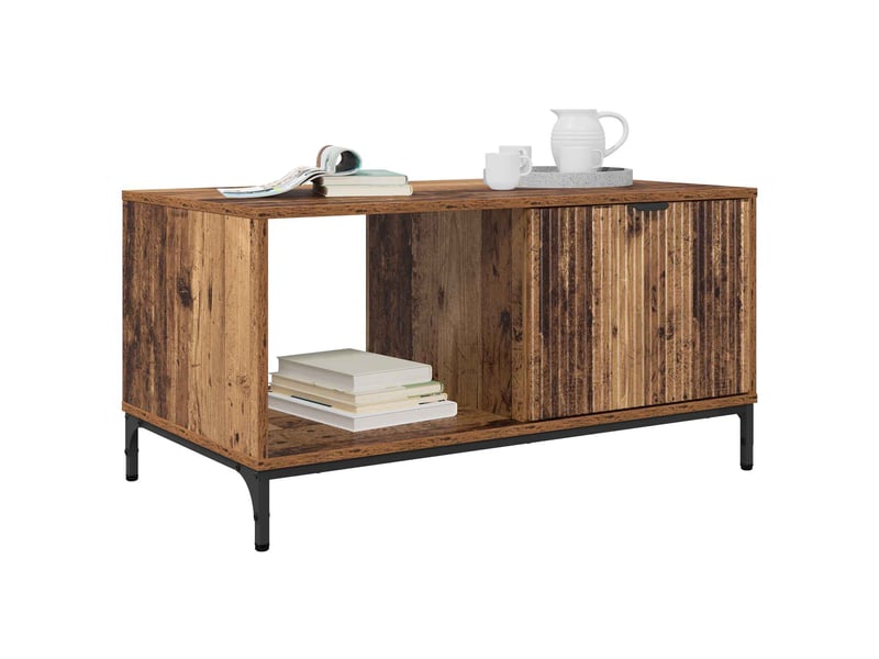  Table basse - table de salon - table à thé bois ancien 90 x 49 x 46 cm bois d'ingénierie  - Conforama C