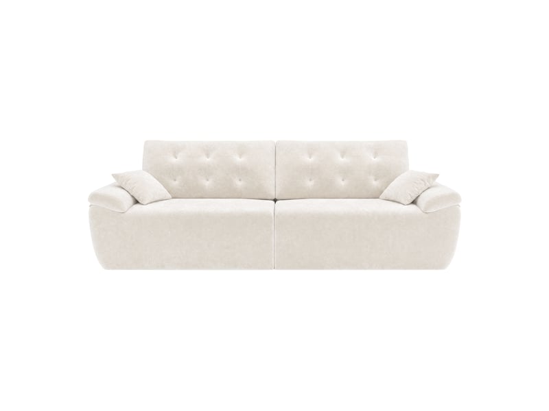  Canapé compressé modulable style nuage scandinave 275cm beige en chenille,mousse compressée haute densité,canapé doux pour salon 275x102x66CM - Conforama A