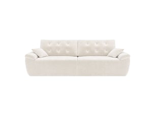 Canapé compressé modulable style nuage scandinave 275cm beige en chenille,mousse compressée haute densité,canapé doux pour salon