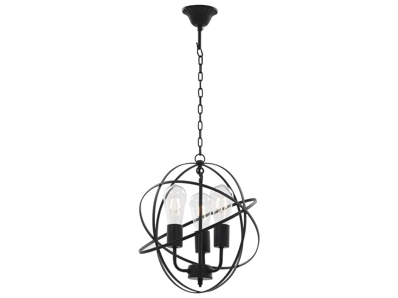  Lampe suspendue, suspension luminaire noir sphère 3 ampoules e27  - Conforama D