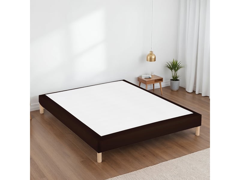  Sommier tapissier simili faro - chocolat - 80x190 3SO0207180819.4783 - Conforama E