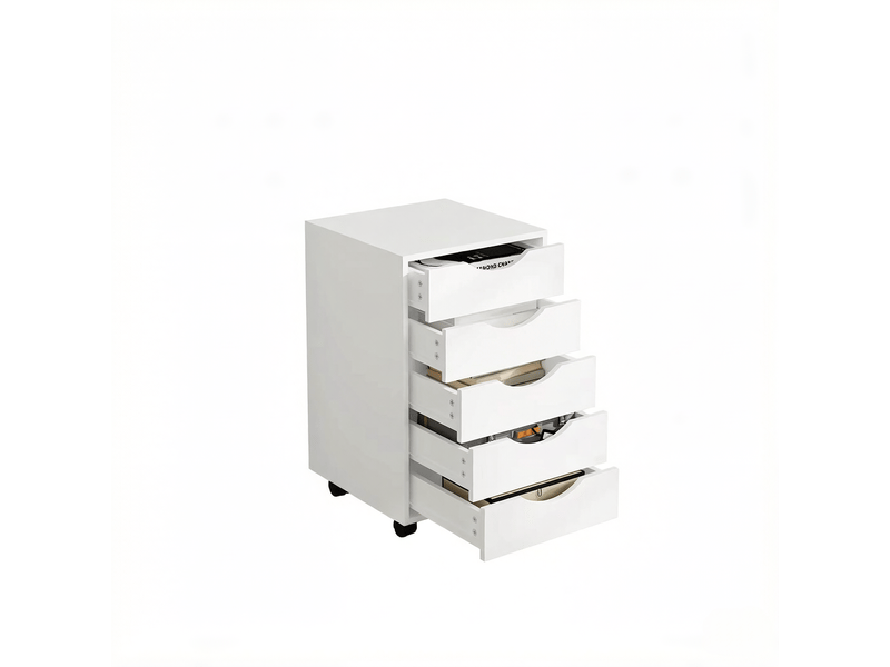  Armoire de rangement mobile, caisson à dossiers, meuble de bureau à roulettes  - Conforama A