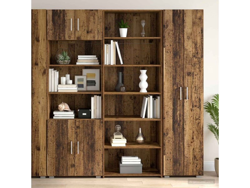 Buffet salon, buffet de rangement bois ancien 70x41x185 cm bois d'ingénierie - Conforama B
