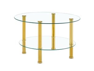 Table basse rond(e) coloris doré LPOSPI  - 70 cmx70 cm