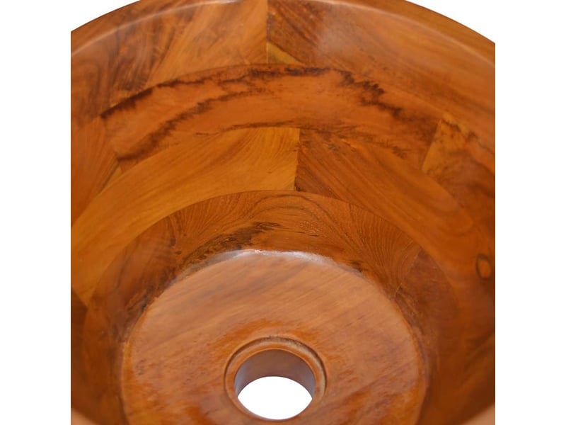  Lavabo de bain, vasque à poser bois de teck massif φ40x20 cm cf65637  - Conforama E