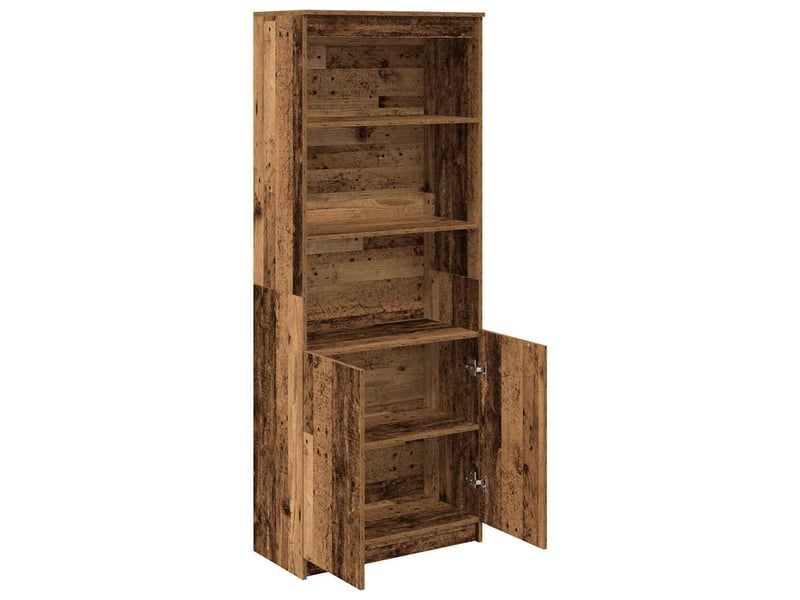  Buffet haut - bahut - meuble de rangement vieux bois 70x35x180 cm bois d'ingénierie  - Conforama E