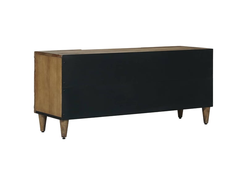  Meuble tv - banc tv - meuble de rangement marron 105 x 33,5 x 46 cm bois de mangue massif  - Conforama E