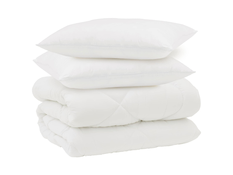  Duvet d'hiver avec oreiller 3 pcs - couette blanc microfibre  - Conforama A