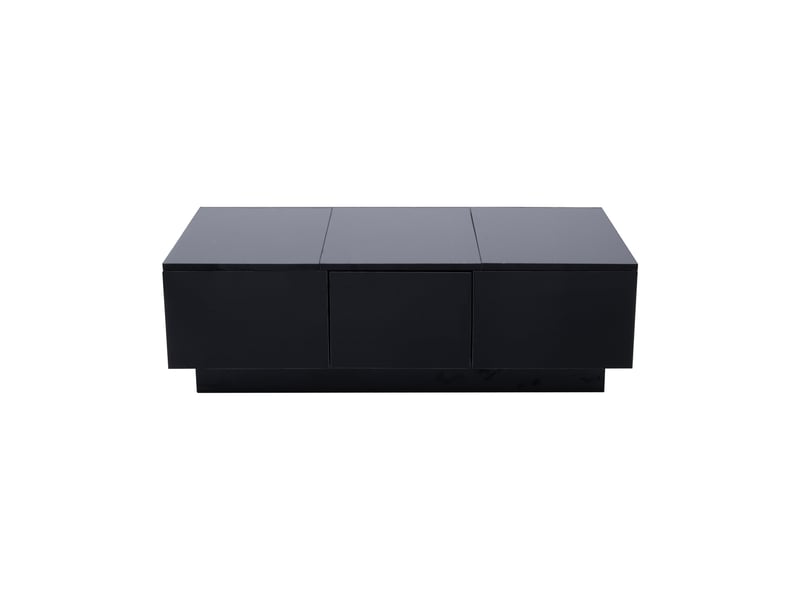  Table basse noir, rangement, design moderne, structure robuste, finition haut de gamme, entretien facile, gain de place - salon  - Conforama C