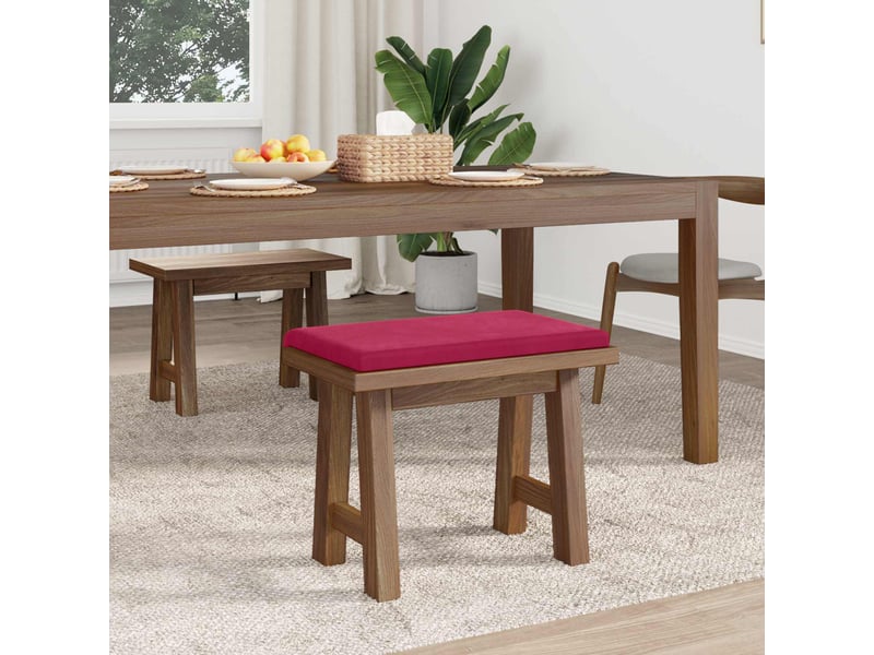  Coussin de banc, coussin d'assise, coussin de canapé velours bordeaux profondeur 35 cm cf53856  - Conforama C