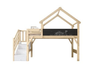 Lit superposé 90x200 cm <strong>STILVORA</strong> <strong></strong> coloris naturel