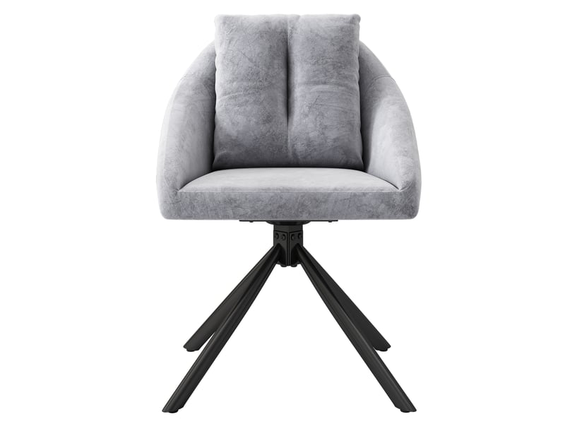  Chaise de salle à manger pivotante en velours, style moderne, ergonomique et confortable  - Conforama A
