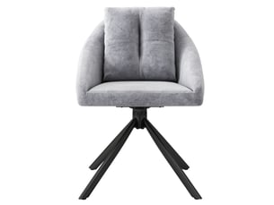 Chaise de salle à manger pivotante en velours, style moderne, ergonomique et confortable