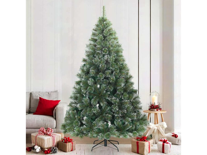  Sapin de noël artificiel, arbre de noël à branches pliantes, duveteux de neige shl3394  - Conforama B
